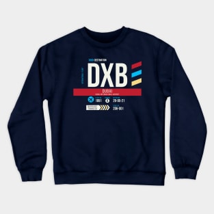 Dubai (DXB) Airport Code Baggage Tag C Crewneck Sweatshirt